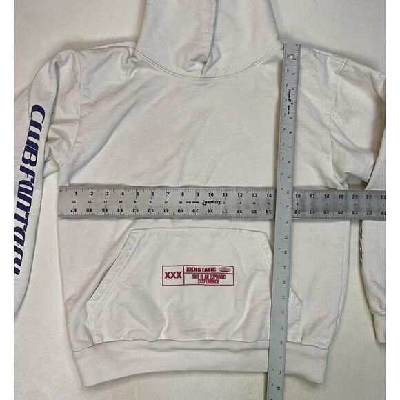 Club Fantasy Endless Euphoria Graphic Pullover Hoodie Women Small White - Picture 8 of 8